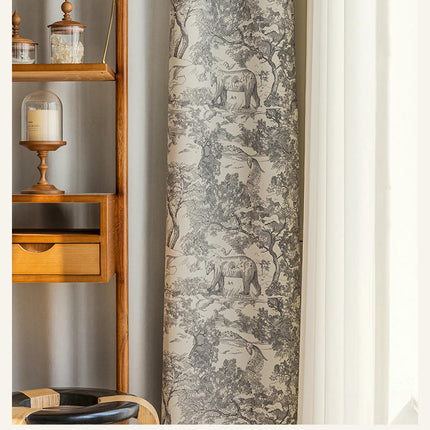 2 Panels Modern Print Thermal Blackout Curtains for Living Room Hooks Top