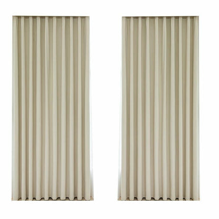 2 Panels Thermal Insulated Blackout Curtains Drapes for Living Room Hooks Top