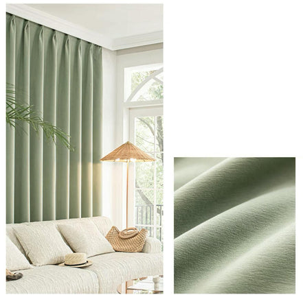2 Panels Full Light Blocking Thermal Curtain Panels Blackout Curtains Hooks Top