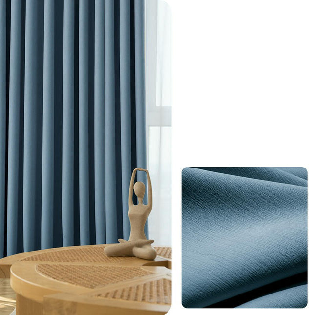 2 Panels Full Light Blocking Thermal Curtain Panels Blackout Curtains Hooks Top