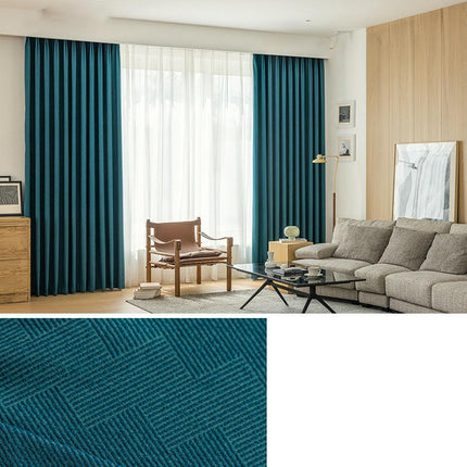 2 Panels Light Blocking Thermal Insulated Curtain Blackout Curtains Hooks Top