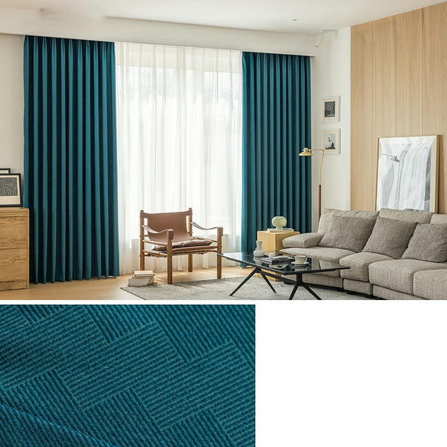 2 Panels Light Blocking Thermal Insulated Curtain Blackout Curtains Hooks Top