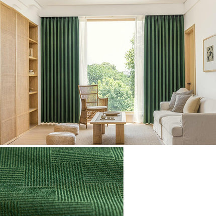 2 Panels Light Blocking Thermal Insulated Curtain Blackout Curtains Hooks Top