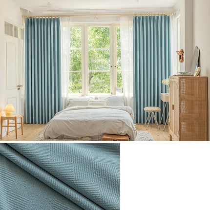 2 Panels Light Blocking Thermal Insulated Curtain Blackout Curtains Hooks Top