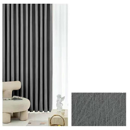 2 Panels Modern Simple Blackout Curtains Thermal Insulated Drapes Grommet Tops