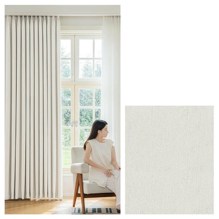 2 Panels Modern Blackout Curtains for Living Room Light Filtering Grommet Tops 1