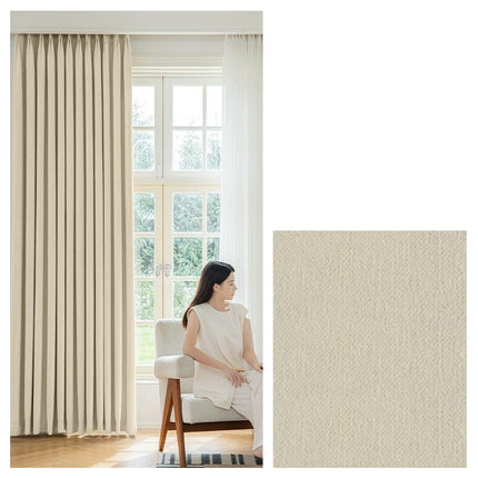 2 Panels Modern Blackout Curtains for Living Room Light Filtering Grommet Tops 1