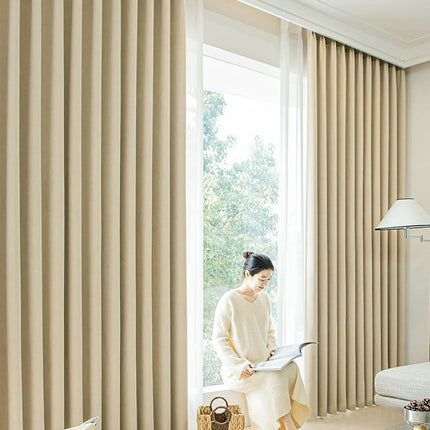 2 Panels Modern Blackout Curtains for Living Room Light Filtering Grommet Tops 1
