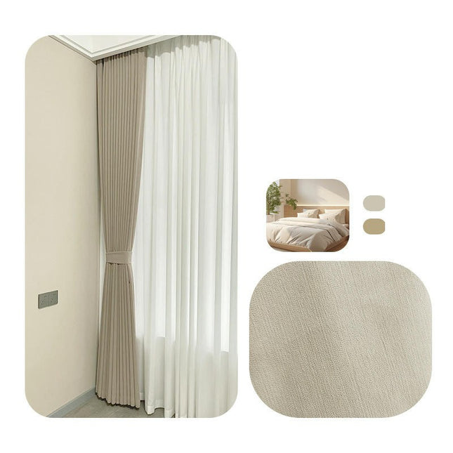 2 Panels Chenille Blackout Curtains for Bedroom Living Room Grommet Tops