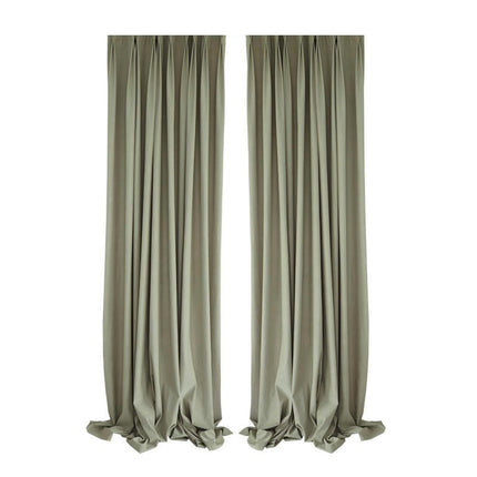 Velvet Blackout Curtains Treatment Insulated Curtains 2 Panels Grommet Tops