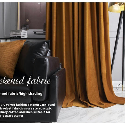 2 Panels Velvet Modern Blackout Curtains for Living Room Grommet Tops