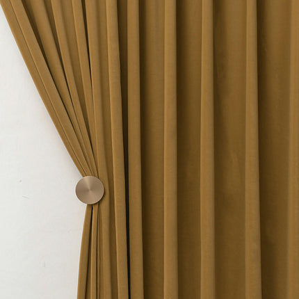 2 Panels Velvet Thermal Insulated Curtains Blackout Window Curtains Grommet Tops