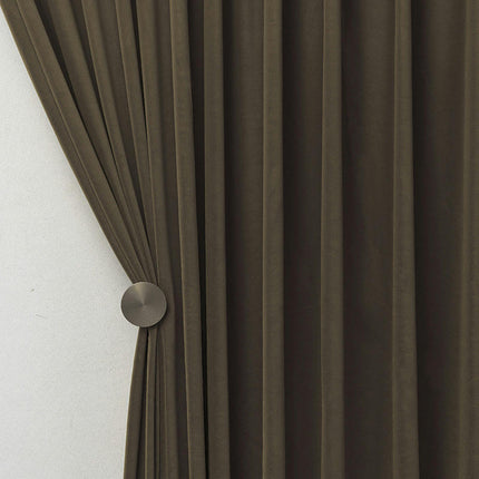 2 Panels Velvet Thermal Insulated Curtains Blackout Window Curtains Grommet Tops