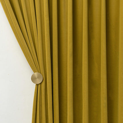 2 Panels Velvet Thermal Insulated Curtains Blackout Window Curtains Grommet Tops