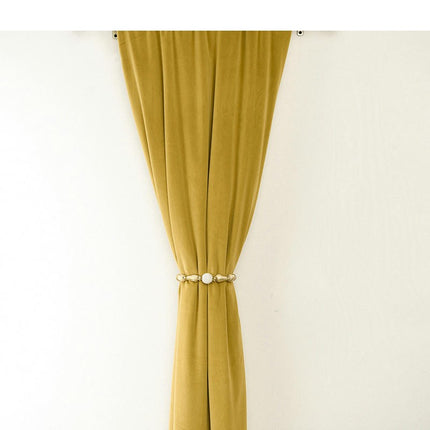 2 Panels Velvet Thermal Insulated Curtains Blackout Window Curtains Grommet Tops