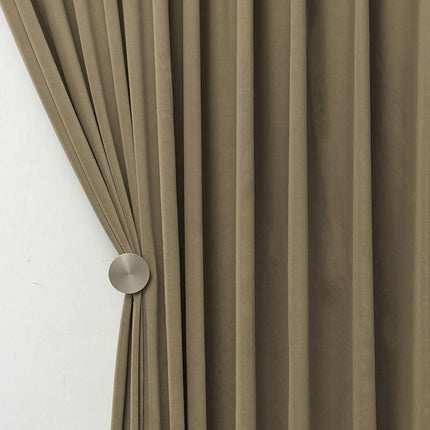 2 Panels Velvet Thermal Insulated Curtains Blackout Window Curtains Grommet Tops