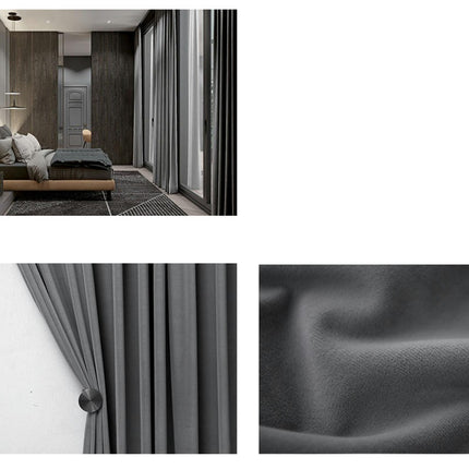 2 Panels Soft Blackout Curtains Velvet Living Room Curtain Drapery Grommet Tops 1