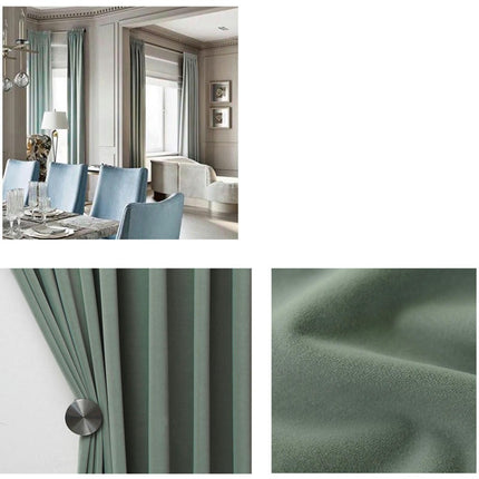 2 Panels Soft Blackout Curtains Velvet Living Room Curtain Drapery Grommet Tops 2