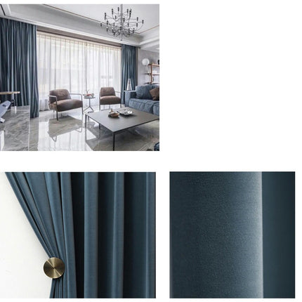 2 Panels Soft Blackout Curtains Velvet Living Room Curtain Drapery Grommet Tops 1