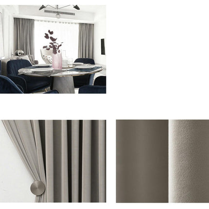 2 Panels Soft Blackout Curtains Velvet Living Room Curtain Drapery Grommet Tops 1