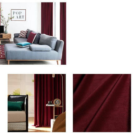 2 Panels Soft Blackout Curtains Velvet Living Room Curtain Drapery Grommet Tops 1