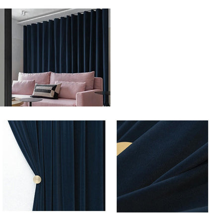 2 Panels Soft Blackout Curtains Velvet Living Room Curtain Drapery Grommet Tops 1