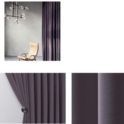 2 Panels Soft Blackout Curtains Velvet Living Room Curtain Drapery Grommet Tops 1
