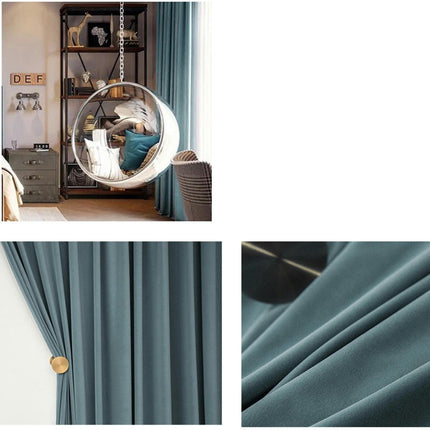 2 Panels Soft Blackout Curtains Velvet Living Room Curtain Drapery Grommet Tops 1