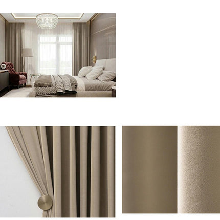 2 Panels Soft Blackout Curtains Velvet Living Room Curtain Drapery Grommet Tops 1