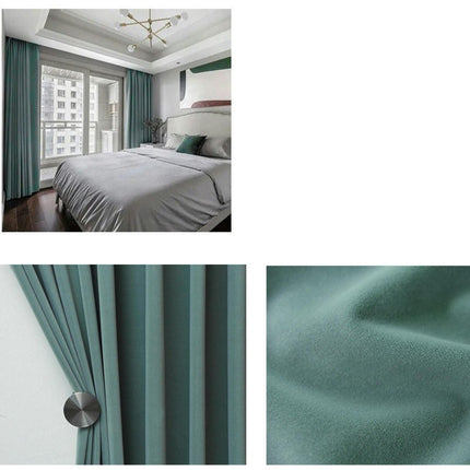 2 Panels Soft Blackout Curtains Velvet Living Room Curtain Drapery Grommet Tops 1