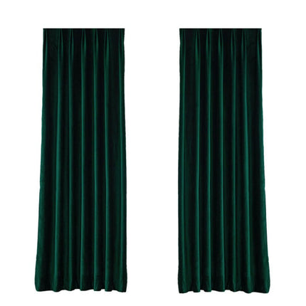 2 Panels Soft Blackout Curtains Velvet Living Room Curtain Drapery Grommet Tops 1