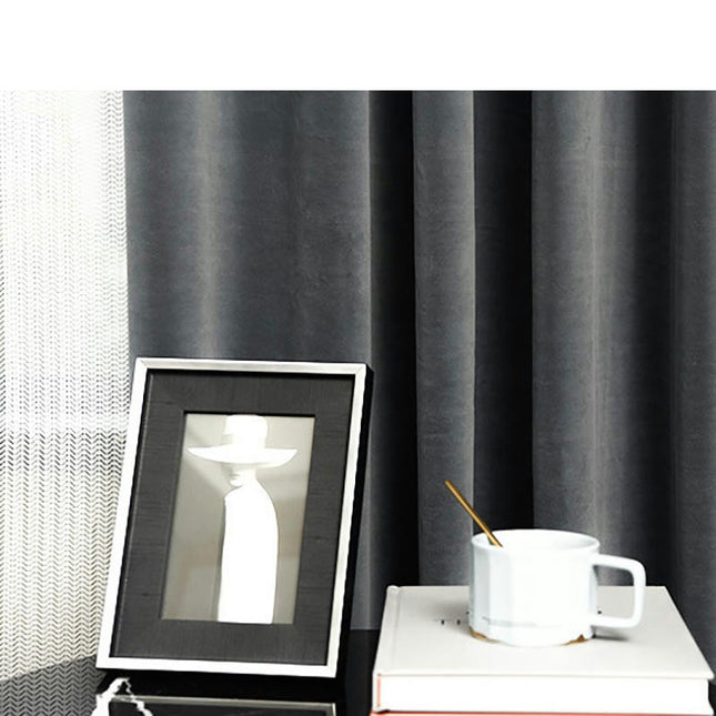 2 Panels Soft Velvet Blackout Curtains for Living Room,Thermal Insulated Curtains Home Decor Grommet Tops