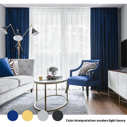 2 Panels Soft Velvet Blackout Curtains for Living Room,Thermal Insulated Curtains Home Decor Grommet Tops