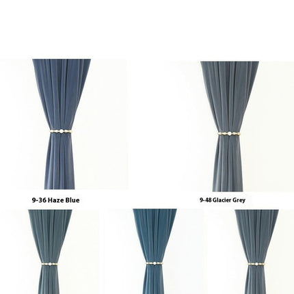 Blue Blackout Curtains 2 Panels Curtain Drapes Thermal Insulated Grommet Tops