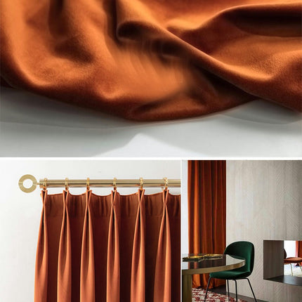 Velvet Blackout Thermal Insulated Curtains 2 Panels for Living Room Hooks Top