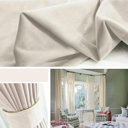 Velvet Blackout Thermal Insulated Curtains 2 Panels for Living Room Hooks Top
