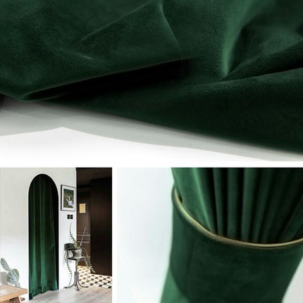 Velvet Blackout Thermal Insulated Curtains 2 Panels for Living Room Hooks Top