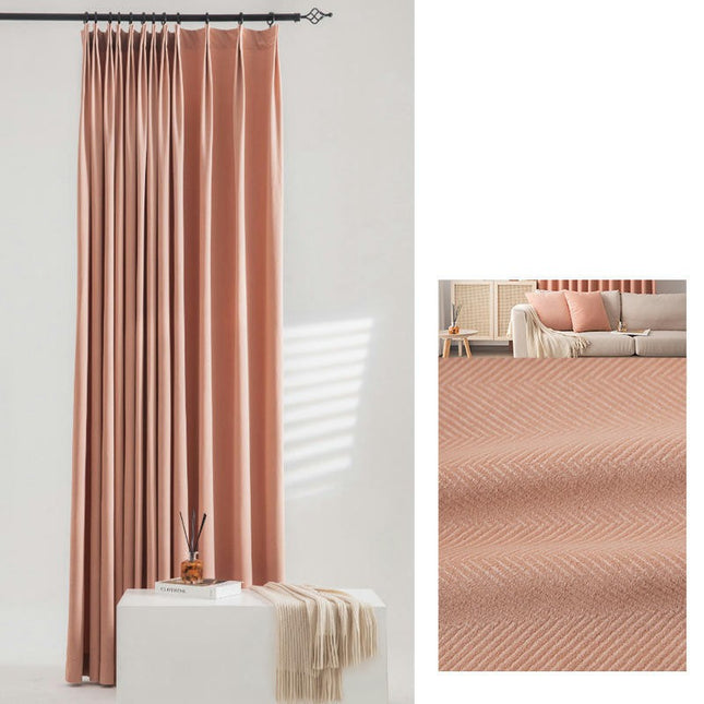 2 Panels Textured Blackout Curtains Light Blocking Thermal Curtain Hooks Top