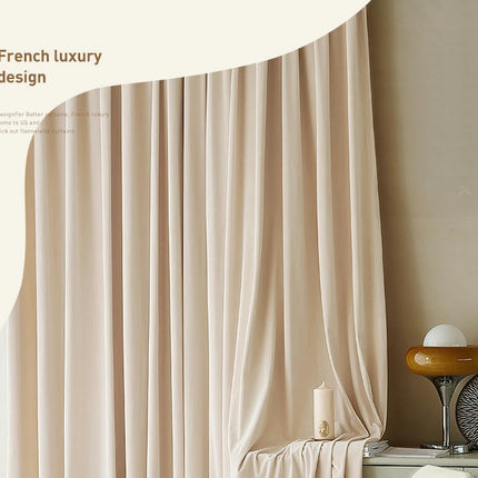 2 Panels Textured Blackout Curtains Light Blocking Thermal Curtain Hooks Top