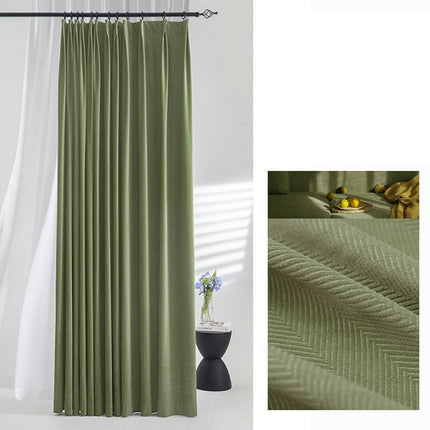 2 Panels Textured Blackout Curtains Light Blocking Thermal Curtain Hooks Top