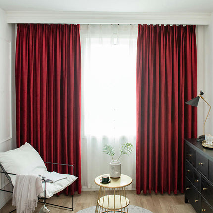 2 Panels Velvet Curtains Thermal Insulated Curtain Blackout Drapes Grommet Tops