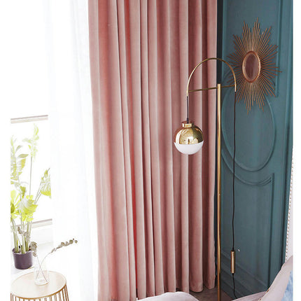 2 Panels Velvet Curtains Thermal Insulated Curtain Blackout Drapes Grommet Tops