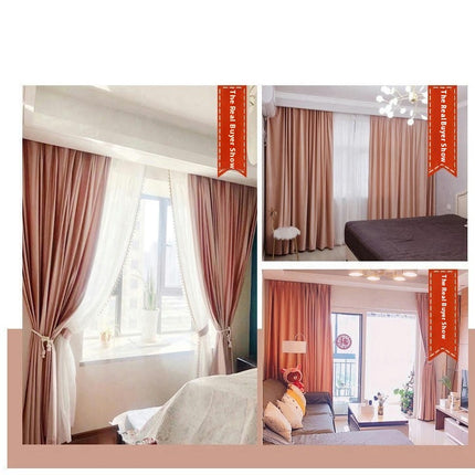 2 Panels Velvet Curtains Thermal Insulated Curtain Blackout Drapes Grommet Tops