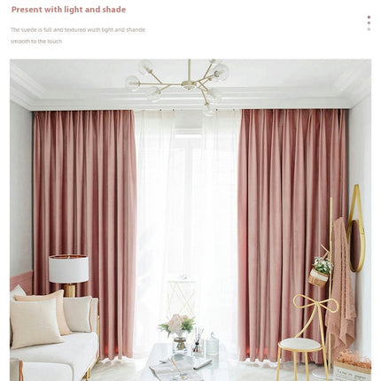 2 Panels Velvet Curtains Thermal Insulated Curtain Blackout Drapes Grommet Tops