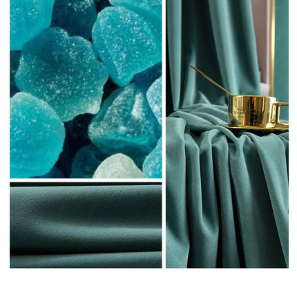 2 Panels Green Velvet Blackout Curtains Drapes for Living Room Grommet Tops