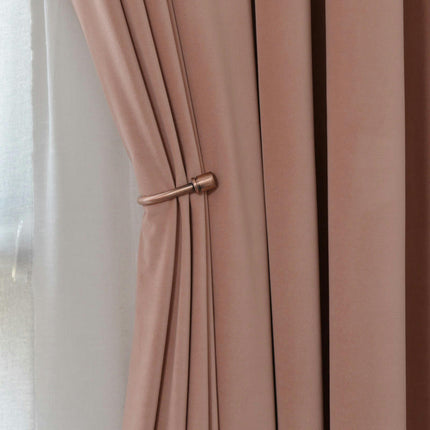 Velvet Blackout Curtains 2 Panels Set,Thermal Insulated Curtains Grommet Tops