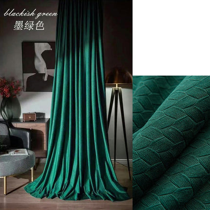 Woven Pattern Curtains 2 Panels Set, Blackout Curtains& Drapesr Grommet Tops