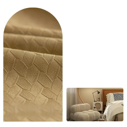 Woven Pattern Curtains 2 Panels Set, Blackout Curtains& Drapesr Grommet Tops