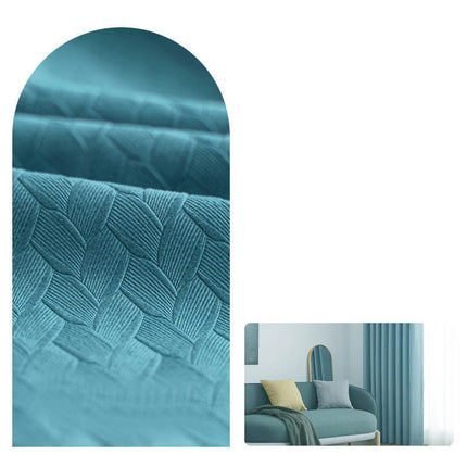 Woven Pattern Curtains 2 Panels Set, Blackout Curtains& Drapesr Grommet Tops