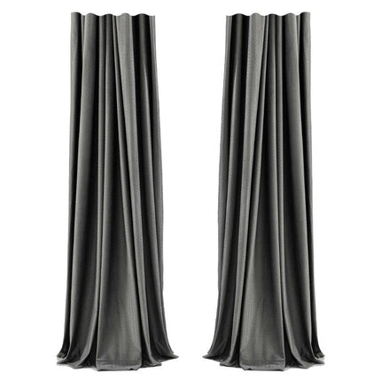 Woven Pattern Curtains 2 Panels Set, Blackout Curtains& Drapesr Grommet Tops